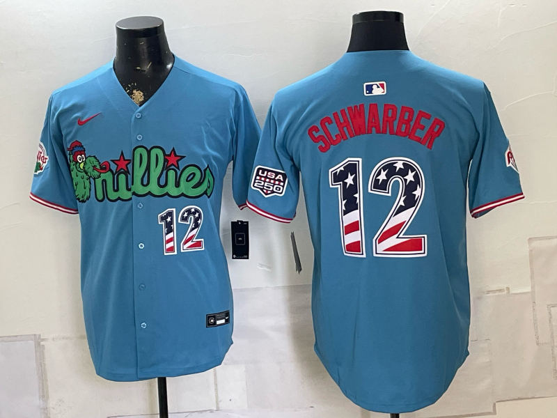 Men 2026 Philadelphia Phillies #12 Schwarber blue Game Nike MLB Jersey 0826011->philadelphia phillies->MLB Jersey